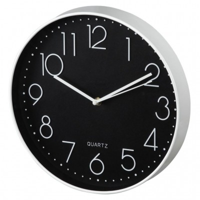 Nástěnné hodiny Hama Elegance, průměr 30 cm, tichý chod - bílé/černé
