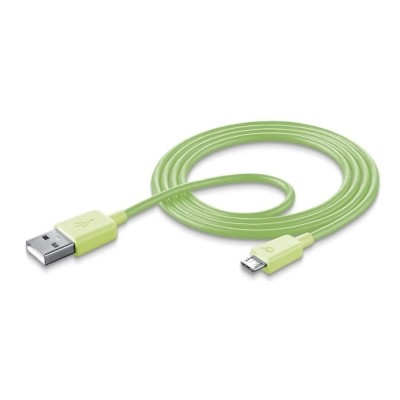 STYLE&COLOR datový kabel Cellularline s konektorem microUSB, zelený - zelená