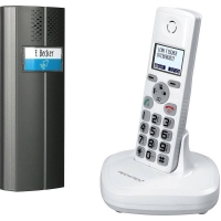 Bezdrátový domácí telefon, 1 rodina, 200 m, bílá/antracit