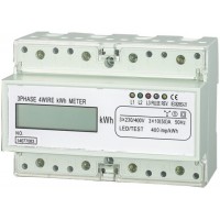 Elektroměr na DIN lištu třífázový digitální měřič spotřeby wattmetr Hutermann HT-3PD