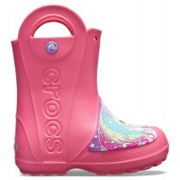 Crocs Fun Lab Creature Rain Boot Kids - Paradise Pink, C13 (30-31)