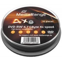 MEDIARANGE DVD-RW 4,7GB 4x spindl 10pck/bal