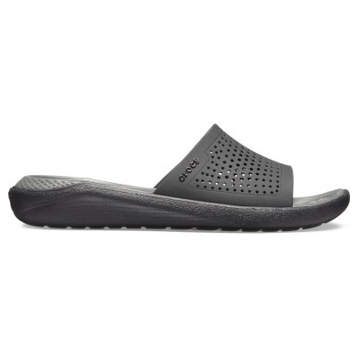 Crocs LiteRide Slide - Black/Slate Grey, M4/W6 (36-37)
