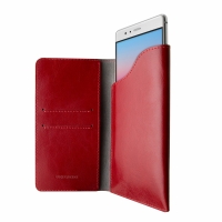 Kožené pouzdro FIXED Pocket Book pro Apple iPhone X/XS, červené