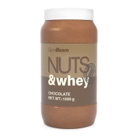 Proteinové arašídové máslo GymBeam Nuts & Whey, 1000 g - čokoláda