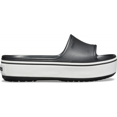 Crocs Crocband Platform Slide - Black/White, M6/W8 (38-39)