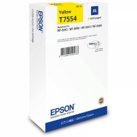 Žlutá inkoustová kazeta Epson T7554 pro WorkForce Pro WF-8090 (4.000 stran) - Originální