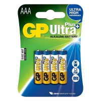 GP alkalická baterie 1,5V AAA (LR03) Ultra Plus 4ks blistr