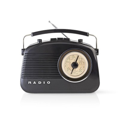 Retro AM/FM rádio Nedis RDFM5000BK - černé