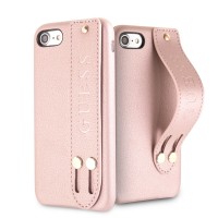 Kryt Guess Saffiano Strap pro iPhone 7/8 (GUHCI8SBSRO) - světle růžová