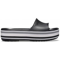 Crocs Crocband Bold Color Platform Slide - Black, M6/W8 (38-39)