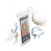 Vodotěsné univerzální pouzdro pro mobilní telefony Cellularline VOYAGER 2019, bílé