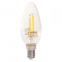LED žárovka TESLA CRYSTAL RETRO svíčka 2,5W, E14, teplá bílá