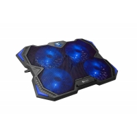 Chladící podložka C-TECH Zefyros (GCP-01B), casual gaming, 17,3", modré podsvícení, regulace otáček