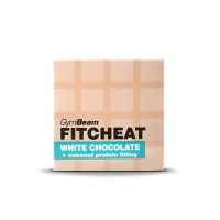 GymBeam Fitcheat Protein Chocolate, 90 g - bílá čokoláda / kokos