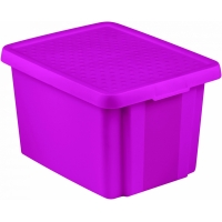 Curver Úložný box ESSENTIALS 26l s víkem fialový