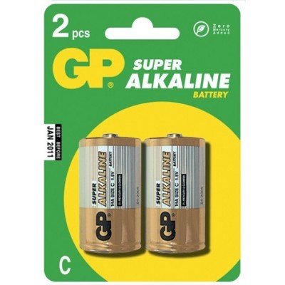 Alkalické baterie GP Super C 1.5V, 2ks