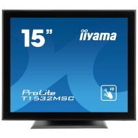 15" iiyama T1532MSC-B5AG: TN, XGA, capacitive, 10P, 315cd/m2, VGA, DP, HDMI, černý