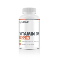 Vitamín GymBeam D3 1000 IU, 120 kapslí