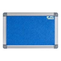 Textilní nástěnka AVELI 60x45 cm modrá, hliníkový rám