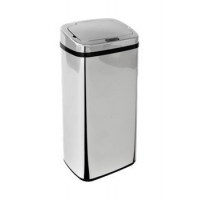 Bezdotykový odpadkový koš  iQtech Clasik Quadrat 40 l, hranatý, stříbrný