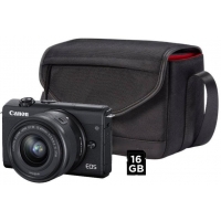 Canon EOS M200 černý M15-45S+SB130+16GB(VUK)