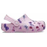 Crocs Classic Butterfly Clog Kids - Ballerina Pink, J2 (33-34)