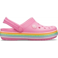 Crocs Crocband Rainbow Glitter Kids - Pink Lemonade, J2 (33-34)