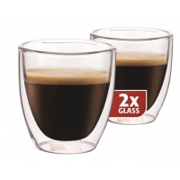 Maxxo DG808 espresso dvoustěnné termo sklenice 2ks 