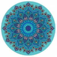 Podložka na jógu kulatá mandala Azure 70 cm