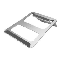 Hliníkový stojánek FIXED Frame BOOK na stůl pro notebooky, stříbrný + ZDARMA sluchátka