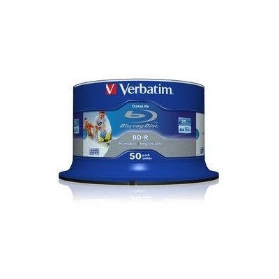 VERBATIM BD-R SL (6x, 25GB),printable, 50 cake