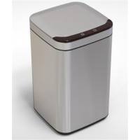 Bezdotykový odpadkový koš iQtech Deodorizér 10 l, hranatý, stříbrný