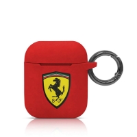 FESACCSILSHRE Ferrari Silikonové Pouzdro pro Airpods 1/2 Red