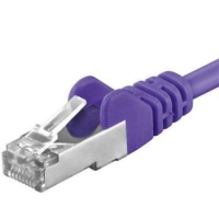 Premiumcord Patch kabel CAT6a S-FTP, RJ45-RJ45, AWG 26/7 5m, fialová