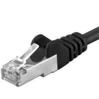 Premiumcord Patch kabel CAT6a S-FTP, RJ45-RJ45, AWG 26/7 7m, černá