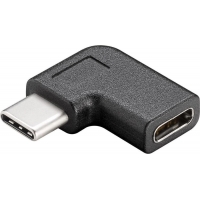 PremiumCord USB 3.1 C/male - C/female zahnutý konektor 90°