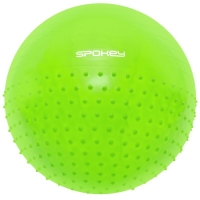 Spokey HALF FIT Gymnastický míč 2v1 masážní zelený, 65 cm včetně pumpičky