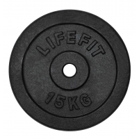 Kotouč LIFEFIT 15kg, kovový, pro 30mm tyč