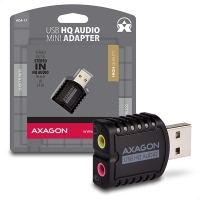 AXAGON ADA-17, USB2.0 - stereo HQ audio MINI adaptér, 24-bit/96kHz