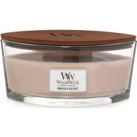 Vonná svíčka WoodWick Hearthwick, 453,6 g -  Vanilla & Sea Salt