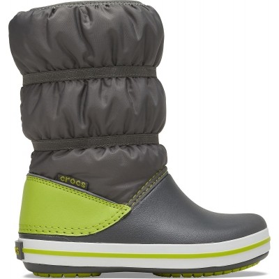 Crocs Crocband Winter Boot Kids - Slate Grey/Lime Punch, C8 (24-25)