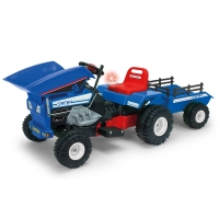 Injusa elektrický traktor se sklápěčem a přívěsem Blue 12V