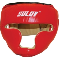 Chránič hlavy uzavřený SULOV, kožený, vel. L, červený