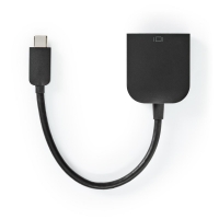 USB Adaptér | USB 3.2 Gen 1 | USB Typ-C ™ Zástrčka | VGA Zásuvka | 5 Gbps | 0.20 m | Kulatý | Poniklované | PVC | Černá 