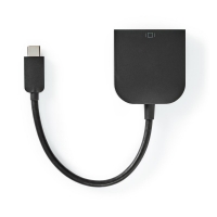 USB Adaptér | USB 3.2 Gen 1 | USB Typ-C ™ Zástrčka | DVI-D 24+1 Zásuvka | 0.20 m | Kulatý | Poniklované | PVC | Černá | 