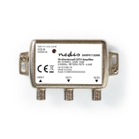 Zesilovač CATV | Max. 9 dB Zesílení | 85-1218 MHz | 2 Výstupy | Zpětný Kanál - 4,5 dB | 5-65 MHz | F