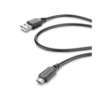 Datový USB kabel CELLULARLINE s konektorem microUSB, 120 cm, černý