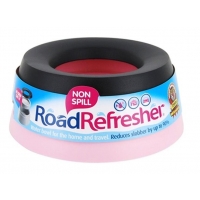 RoadRefresher Cestovní miska do auta s úpravou proti rozlití, růžová, malá 19x 8 cm
