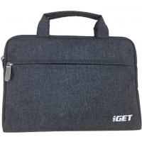 iGET iB10 - univerzální pouzdro na zip s poutky do 10.1" pro tablety - šedočerná